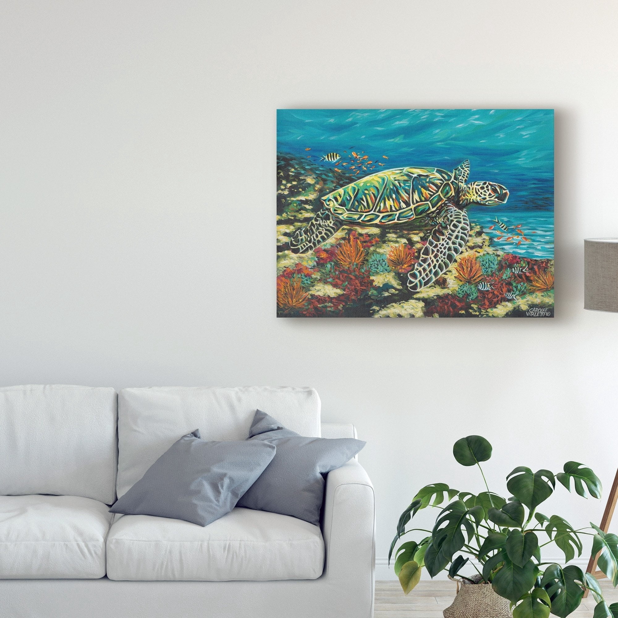 Trademark Fine Art 'Deep Sea Swimming II' Canvas Art by Carolee Vitaletti