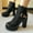 🔥 Black, variant on Viflosae Boots Women Fall Boots Women Fashionable and Casual Belt Buckle Fashion Side Zipper Round Head Thick Heel High-Heeled Short Boots for Hiking, Outdoor