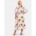 thumbnail image 4 of Vestido Talla Extra Asimétrico Estampado Girasol Rosegal  Vestidos Estampados Tallas Grandes, 4 of 5