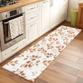 thumbnail image 3 of Fall Leaf Washable Runner Rugs 2'x6', Orange Leaves Low Pile Throw Entryway Rug Non-Slip Sturdy Edge Binding Carpet for Indoor Bedside Entrance Bedside, 3 of 9