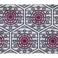 thumbnail image 4 of oneOone Cotton Flex Navy Blue Fabric Stripe|Hexagon & Circle Geometric Dress Material Fabric Print Fabric By The Yard 40 Inch Wide, 4 of 4