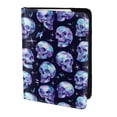 thumbnail image 2 of Pofeuu crystal Skull Print Travel Document Organizer Passport Holder Men Women for Family (6.5 in x 4.5 in),Wallet Holder Credit Card Clutch Bag Case, 2 of 5