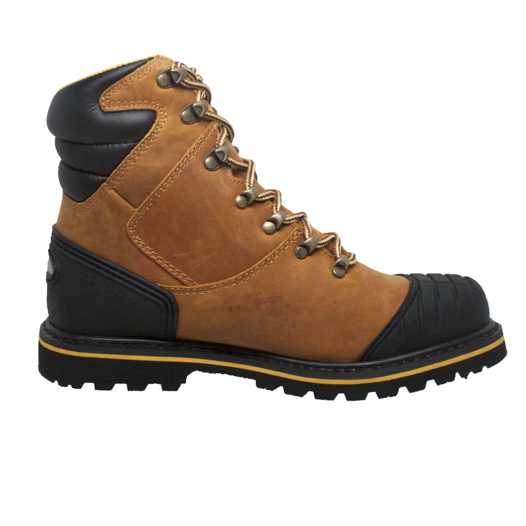 Mens Dickies Canton Safety Boot Leather Steel Toe Work Workwear Brown 