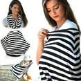 thumbnail image 3 of Nursing Scarf Strip Patterned Breastfeeding Cover Shawl Cotton Baby Car Seat Cover for Girls and Boys, 3 of 7