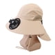 thumbnail image 5 of Sombrero De Pesca, Ventilador Desmontable Silencioso, Color Caqui, Ala Ancha, Sombrero Para El Sol, Ligero Para Actividades Al Aire Libre, 5 of 7