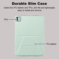 thumbnail image 6 of TECH CIRCLE For Apple iPad Pro 13-Inch (M4/M5) 2024/2025 Release Slim PU Leather Back Cover Case with Kickstand, Lightweight Protective Scratch Resistant Stylish Thin Case, 04 Green, 6 of 6
