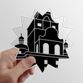 thumbnail image 1 of Germany Famous Building Architecture Sun Vinyl Sticker Luggage Graffiti Flower Decal, 1 of 3