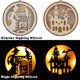 thumbnail image 2 of Paquete de 2 adornos de Halloween con luces LED, adornos de castillo de bruja de madera, adornos navideños, adornos de Halloween, 2 of 4