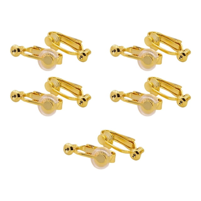 ZLight 10pcs Ear Clip Converters Earring Accessories Screw/Lever Non-Pierced Handmade with Loop Plastic Pads Findings Type13 1Set