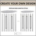 thumbnail image 4 of Home Stairway 44 Po x 0.5 Po Satin Noir Moderne Simple Mince Rectangle Fer Forgé Creux Balustre, 10 Pcs, 4 of 5