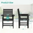thumbnail image 2 of DYCANPO 18'' HDPS Outdoor Dining Chair Set of 2, Patio Chair with Armrest for Backyard, Black, 2 of 5