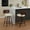Beige, variant on Demi Bonn 35" Swivel Bar Stools Set of 2 with Upholstered Faux Leather, Walnut Back & Bentwood Legs, Counter Height Stools for Kitchen or Bar Seating, Black