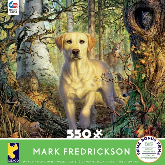 Ceaco - Mark Fredrickson - Yellow Lab - 550 Piece Jigsaw Puzzle
