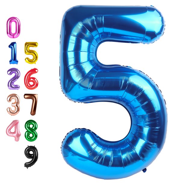 Globos numéricos Enyeopd azul oscuro de 40 cm para fiesta de cumpleaños