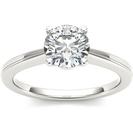 1 Carat T.W. Diamond Solitaire 14kt White Gold Engagement Ring