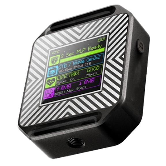 Pocket 2230 M.2 NVMe SSD Enclosure with 1/4inch Screw Holes LCD Display USB Type-C 3.2 y5917