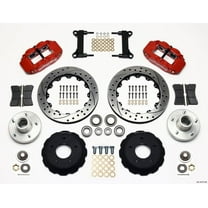 Wilwood Narrow Superlite 6R Front Hub Kit 13.06in Drill Red Chevy C-10 60-87 CPP Drop Spindle