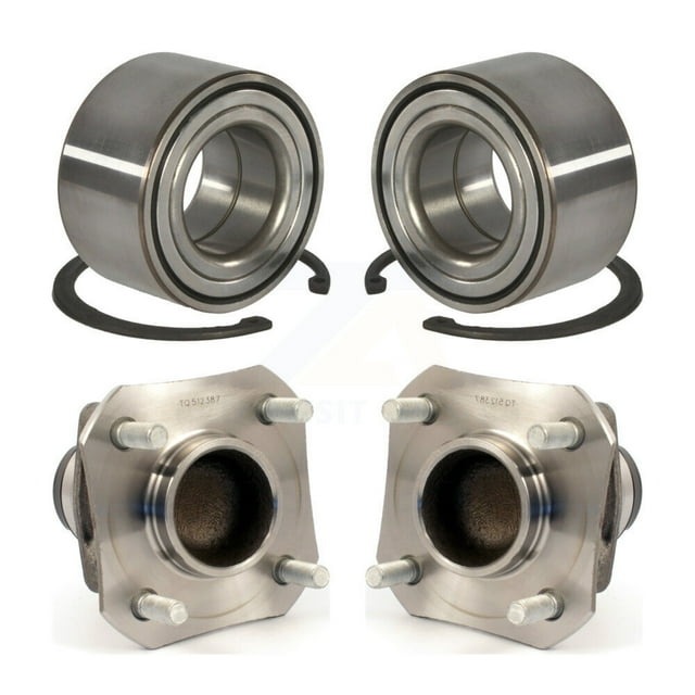 Kugel Front Rear Wheel Bearing and Hub Assembly Kit for Car 2010-2011 Nissan Versa Non-ABS - Left Right Side (Driver Passenger) K70-101683