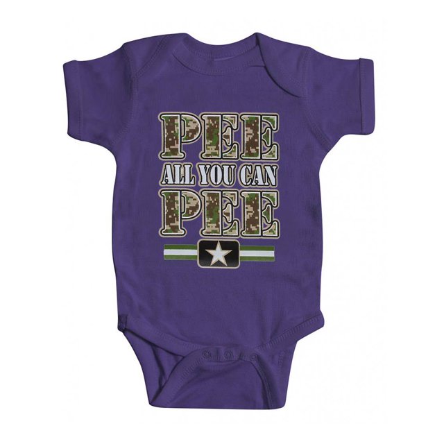 Toddlers "Pee All You Can Pee" Purple Bodysuit - 12 Months