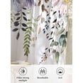 thumbnail image 6 of Sheer Curtains 54 Inch Length 2 Panels Set for Kitchen, Wild Flowers Semi Sheer Curtains for Windows, Farmhouse Country Floral Leaf Plant Voile Window Treatments Rod Pocket Curtain, 6 of 7