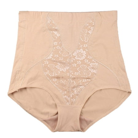 CHOII Women s Plus Size Panties Floral Lace Shaper High Waist Seamless Panty Butt Lifting Shapewear Hipster Cotton Briefs for Ladies Underpants Clearance! Complexion/3XL