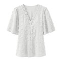 thumbnail image 5 of Womens Short Sleeve Tops Summer 2026 Trendy Boat Day Outfits Dressy Casual Blouses for Work Vacation Mode, 5 of 6