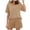 Khaki, variant on MuXiKeJi Clothes Two Piece Summer Outfits 2 Piece Sets Cruise Lounge Set Sleeveless Tank & Shorts Pajama Set with Pockets