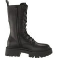 thumbnail image 6 of Ash Gaga Bis Black Studded Side Zipper Lace Up Round Toe Fashion Combat Boots (Black, 6), 6 of 6