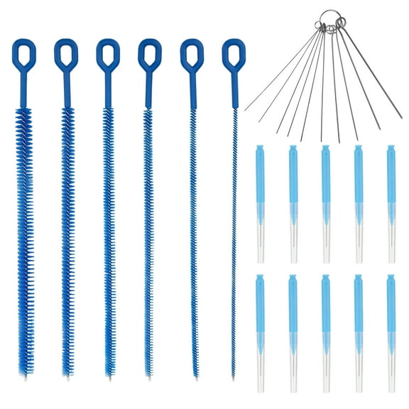 Multiple-Size Shower Head Cleaner Tool, TSV Shower Head Cleaning Brush Picks & Heavy Duty Straw Cleaner Brush Set