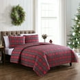 thumbnail image 3 of Beatrice Home Fashions, Holiday 2PC Quilt Set, Twin, Tarick Plaid, 3 of 4