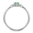 thumbnail image 4 of Birthstone Oval Ring with Shoulder Accents - Emerald (May), 4 of 5