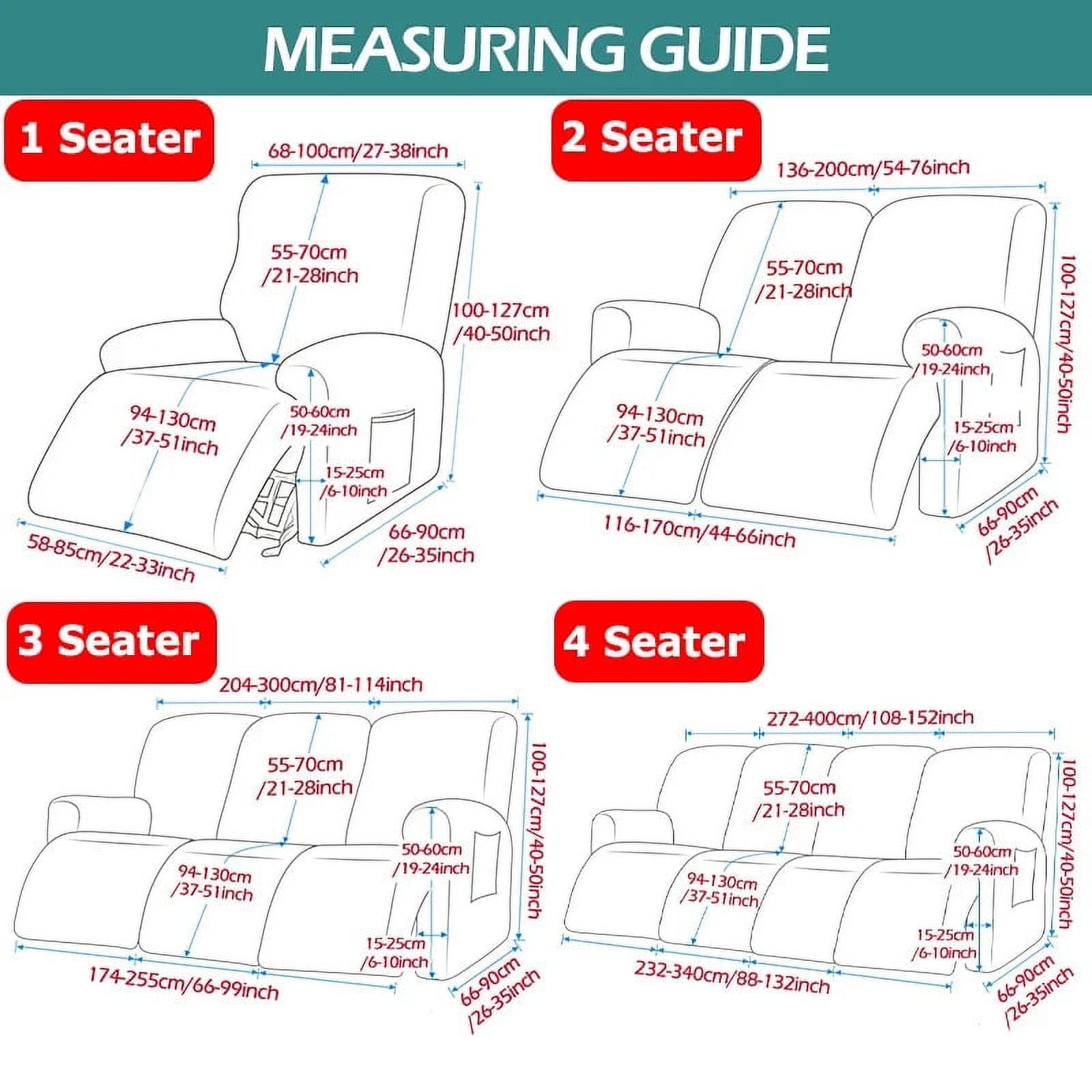 CHUNTIAN Velvet Recliner Sofa Cover Elastic Armchair Chair Covers Lazy Boy Relax Reclining Sofa Seat Cover For Living Room 1/2/3/4 Seats