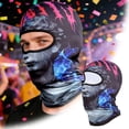 thumbnail image 2 of 3D Printed Breathable Full Face Mask, Windproof Sunscreen Hood for Motorcycle Cycling and Carnival, Multicolor, One Size, 2 of 5