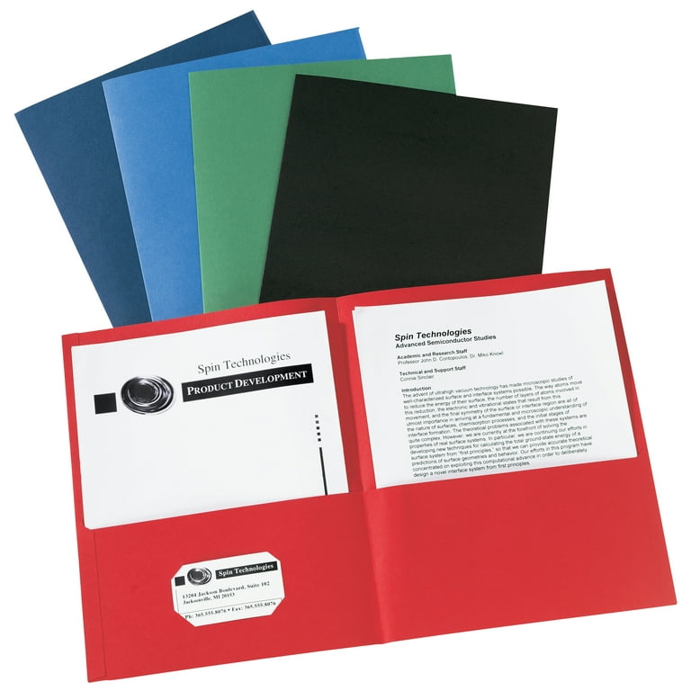 Avery Two Pocket Folders Bulk Pack, Holds 40 Sheets, 25 Assorted