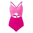 thumbnail image 4 of Afdoent One Piece Swimsuit For Women High Waisted Bathing Suit Wrap Tie Back 1 Piece Swimsuit 2026 Beach Vacation Clothes, 4 of 5