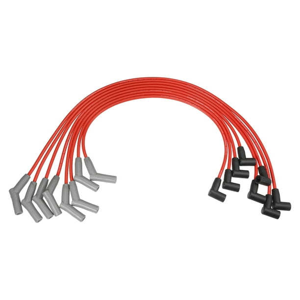 Cables de bujía de encendido de automóvil Unique Bargains de 7 mm, aptos para cables de tapa de válvula Ford SBF Small Block 221 255 260 - Paquete de 8