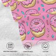 thumbnail image 5 of Yayeee 2 Pack Hand Towels for Bathroom 100% Cotton 16" x 28" Soft Absorbent Kitchen Towel, Pink Doughnuts, 5 of 7