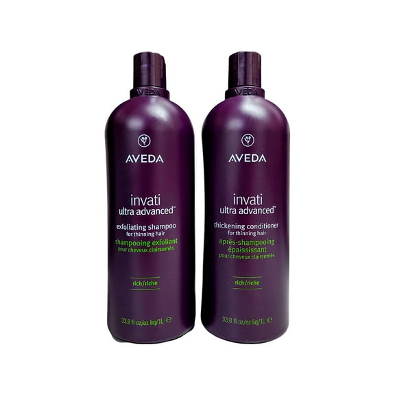 Aveda DUO Invati Ultra Advanced RICH Exfoliating Shampoo and Conditioner 33.8 oz