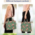 thumbnail image 4 of FORMRS Womens Corduroy Tote Bag Crossbody Shoulder Handbag with Pocket, Green American Footballs, 4 of 7