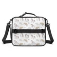 thumbnail image 2 of Unicorn and Cloud White Pattern Insulated Lunch Bag with Shoulder Strap and Bottle Holder,Bento School Lunch Bag Box,11x9.5x3.5 Inches, 2 of 5