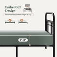 thumbnail image 7 of Amolife Twin Bed Frame, Metal Platform Bed with Vintage Curved Iron-Art Headboard, Easy Assembly, Black, 7 of 7