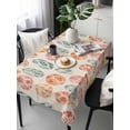 thumbnail image 2 of Easter Rectangle Tablecloth, Country Spring Watercolor Leaves Floral Eggs Waterproof & StainResistant Tablecloth, Washable Oil-proof Table Cover for Dining/Party/Wedding/Camping/Buffet 60x120 In, 2 of 9