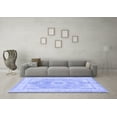 thumbnail image 3 of Ahgly Company Machine Washable Indoor Rectangle Medallion Blue Traditional Area Rugs, 2' x 5', 3 of 4