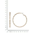 thumbnail image 4 of Time and Tru Adult Women's Gold Tone Textured Metal Hoop Earring, 4 of 5