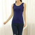 thumbnail image 2 of CHGBMOK White Tank Top Woman Basic Double Lined Crew Neck Summer Sleeveless Tops Sizes S-3XL, 2 of 7