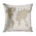 thumbnail image 1 of BOSDECO Abstract World Map Old America Antique Pillow Case Pillow Cover 20x20 inch, 1 of 1