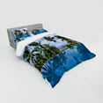 thumbnail image 3 of Ambesonne Tropical Bedding Set 3 Pcs, Infinity Pool Palm, Twin, Blue Green White, 3 of 3