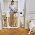thumbnail image 3 of Fairy Baby Tall Clear Baby Safety Gate with Wall Protectors 29-47 in Wide Pressure Mounted Gates Black, 3 of 10