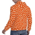 thumbnail image 6 of Wukai Dots On Orange Background Print Men Hoodies Fleece Sweatshirts Long Sleeve Sweaters Pullover Fall Outfits Winter Clothes-3X-Large, 6 of 7