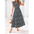thumbnail image 3 of Vestido Midi PRETTYGARDEN Mujer Verano 2025 Floral con Escote en V, 3 of 6